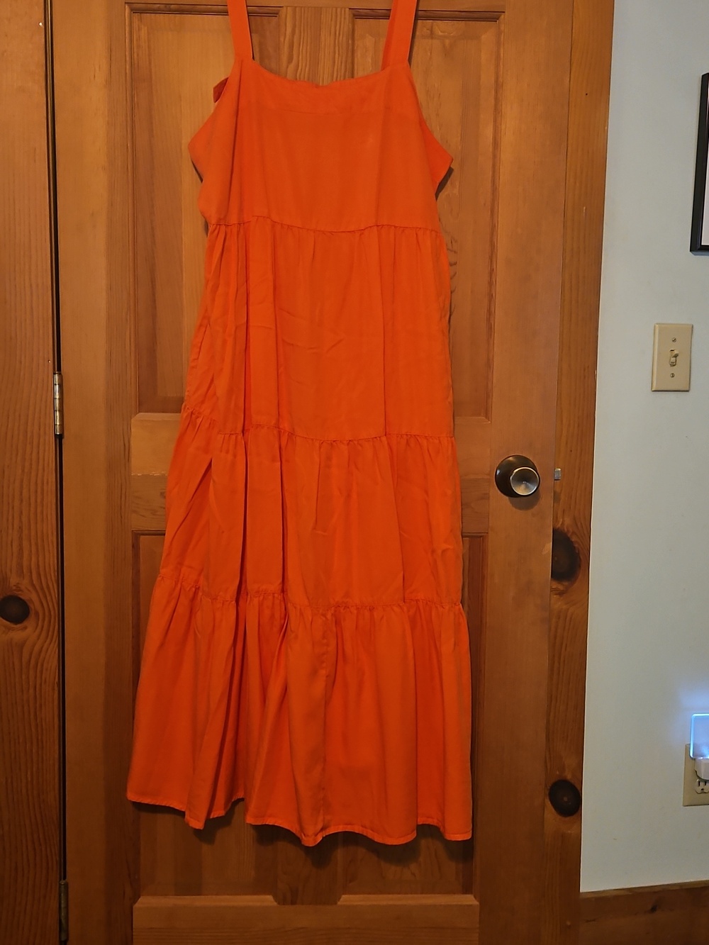 Bright Orange Tiered Sundress